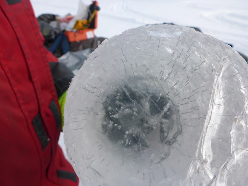 oversaturation bubbles in grounded ice core